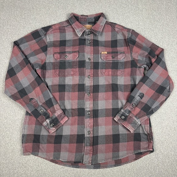 Orvis Other - Orvis Classic Collection Flannel Shirt Mens XL Red Gray Buffalo Plaid Heavy
